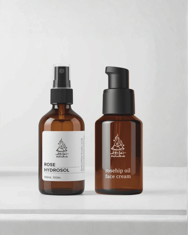 預購｜臉部保養組｜大馬士革玫瑰純露+玫瑰果油草藥乳液