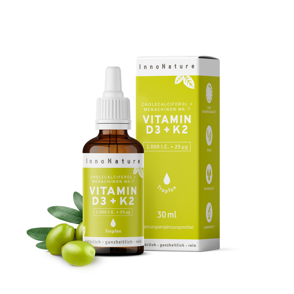 德國代購Innonature VitaminD3+K2滴劑 30ml 四月寄出